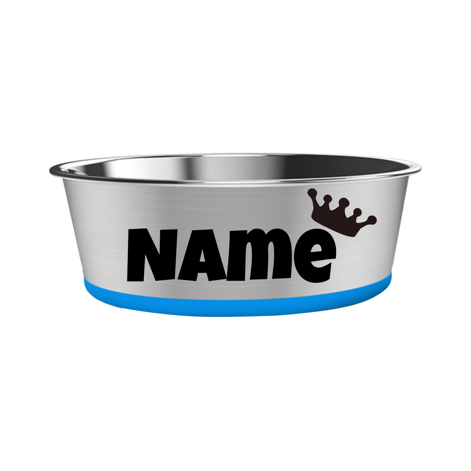 Customizable Stainless Steel Dog Bowl with Non-Slip Base