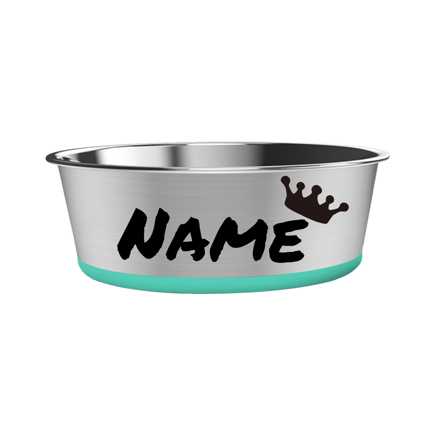 Customizable Stainless Steel Dog Bowl with Non-Slip Base