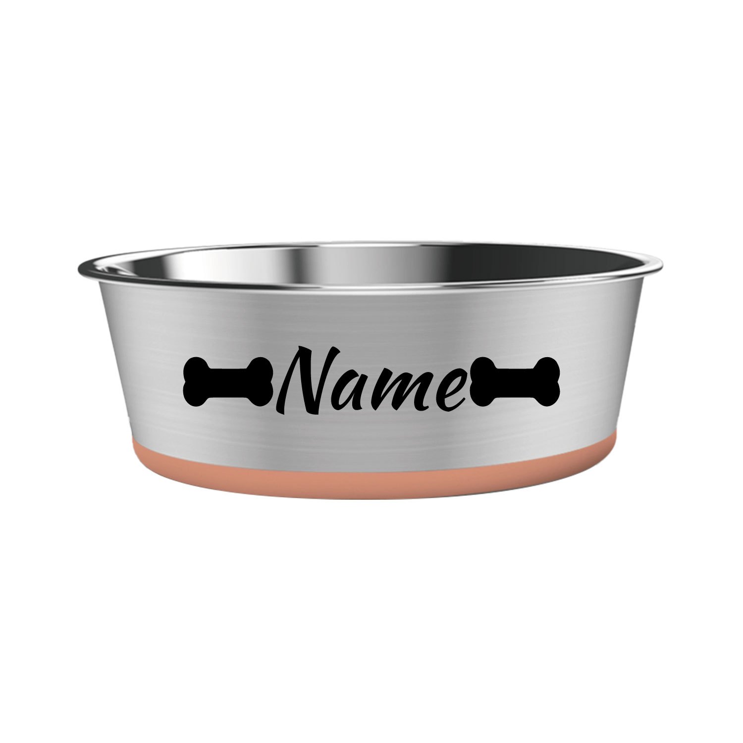 Customizable Stainless Steel Dog Bowl with Non-Slip Base