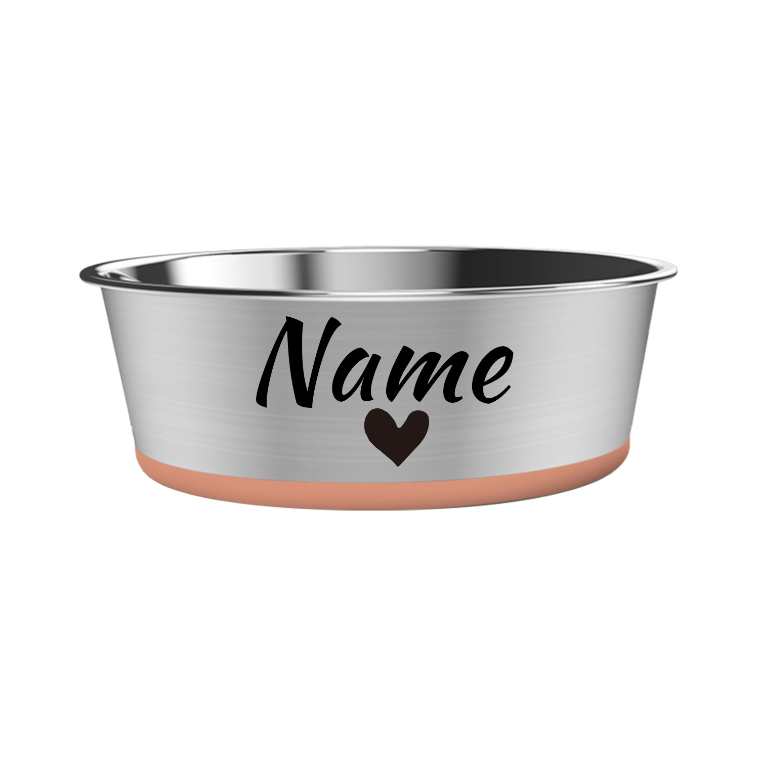 Customizable Stainless Steel Dog Bowl with Non-Slip Base