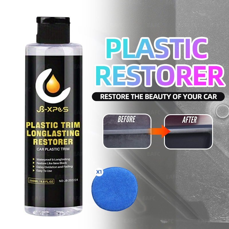 Restaurador de Plasticos Coche, Quita Arañazos Coche, Pulimento Coche 30ml  Kit para Pulir para Restauración de Plástico Automotriz Reparación de
