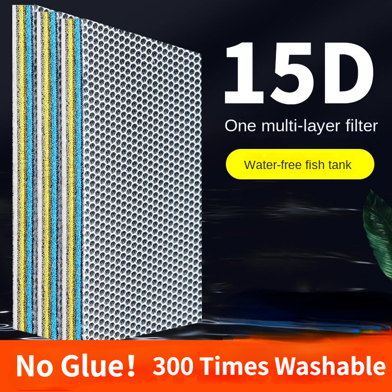 

15d High-density Bio Sponge Aquarium Filter Media 15-layer, , External Filter Skimmer Accessories For Water And Healthy Fish In And Tanks