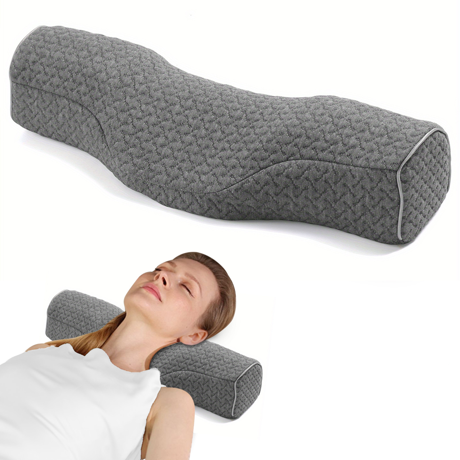 1pc Cervical Neck Pillow For Sleeping, Ergonomic Design Meets Requirement  Of Various Sleeping Positions, Neck Support Pillow Cervical Pillow For Pain