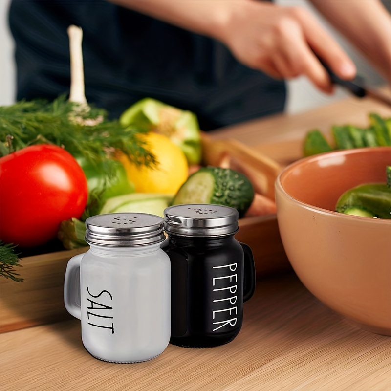 New Spice Jar Stainless Steel Glass Pepper Shaker Bottle Seasoning