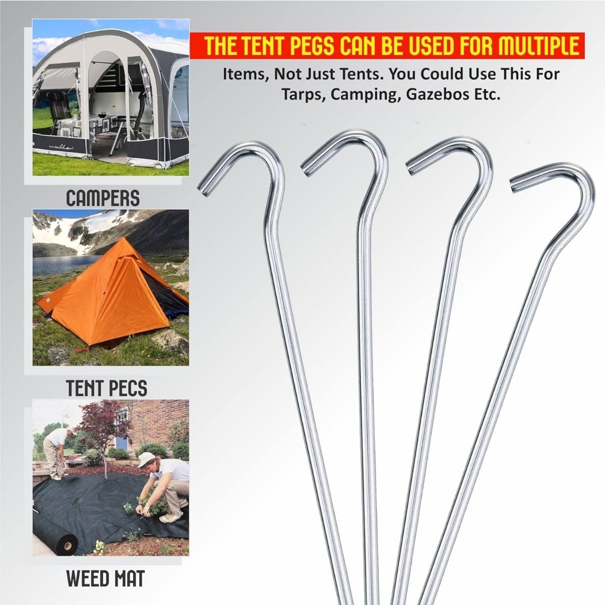 Lightweight Tent Pegs - Temu