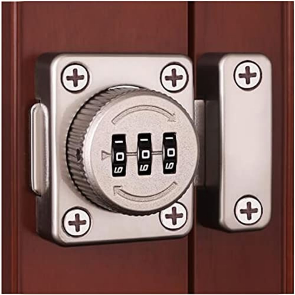 Cabinet Door Combination Lock Refrigerator Lock Burglar - Temu