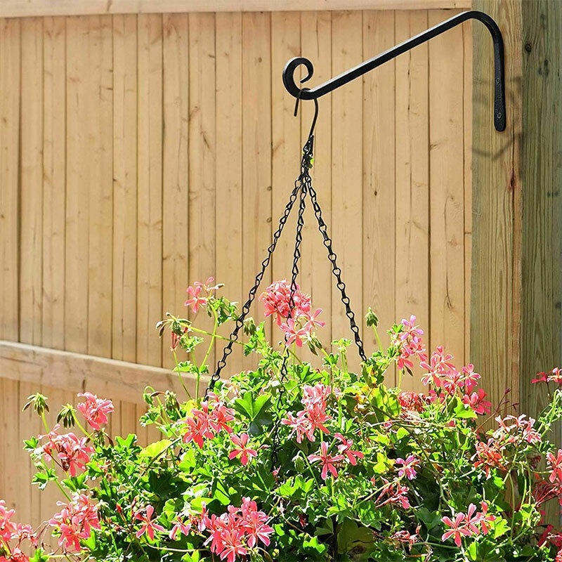 Metal Wall Hook Hanging Plant Bracket Decorative Straight Plant Hanger for  Pots