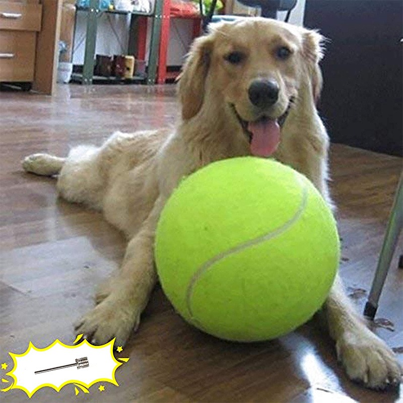 

24cm Dog Chew Toys, Tennis Ball Large Pet Toys, Funny Outdoor Sports Dog Ball Gift With Inflating Needles Dog Toys For Large Dogs