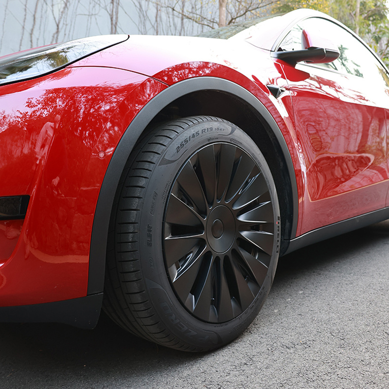 Enjoliveurs de Centre de Roue pour Tesla Model 3 S X Y Rouge