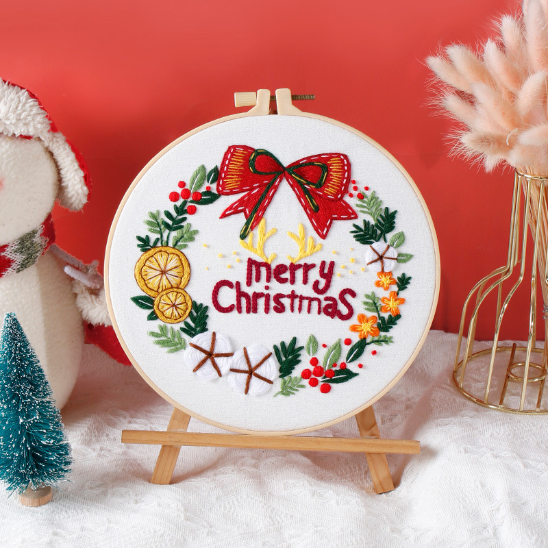 Christmas Embroidery Kit 3d Embroidery Starter Kit For - Temu