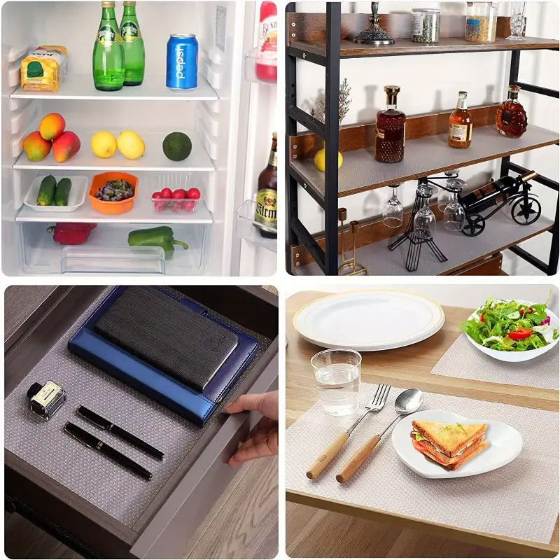 waterproof oil proof stain resistant non refrigerator mat washable cuttable drawer liners for freezer glass shelf cupboard cabinet non slip fridge liner mats cover pads for home kitchen supplies details 3