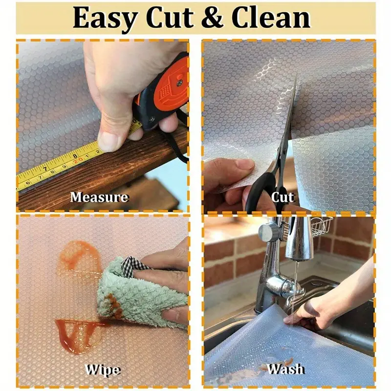 waterproof oil proof stain resistant non refrigerator mat washable cuttable drawer liners for freezer glass shelf cupboard cabinet non slip fridge liner mats cover pads for home kitchen supplies details 6