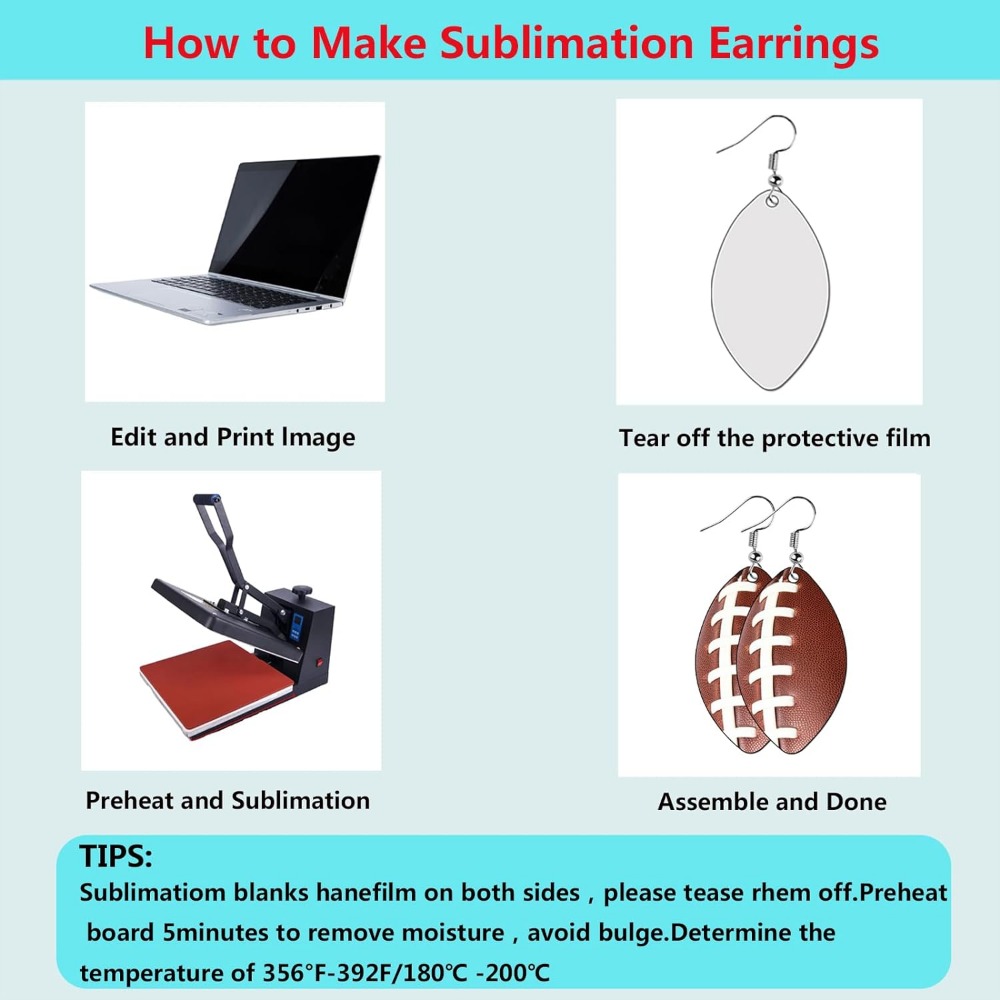 Sublimation Earring Blanks Bulk Mdf For Sublimation Football - Temu