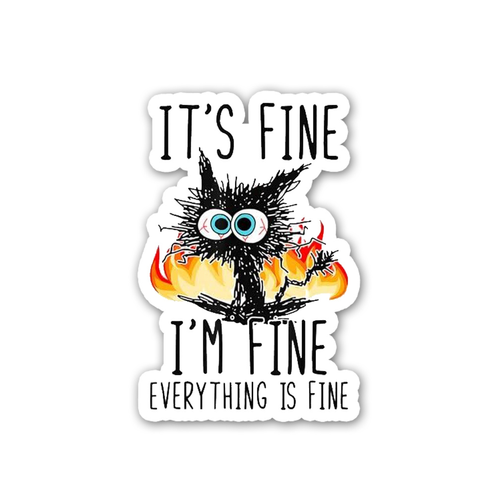  QYUVK Retractable It's Fine, I'm Fine Everything is