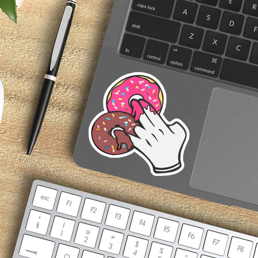 Donut Fingers Sticker Sticker Meme Sticker - Temu