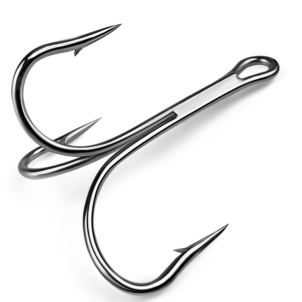 Fishing Hook 10 Pcs/lot 2# 4# 6# 8# 10# 12# High Carbon Steel Fishing Hook  Treble Overturned Hooks Fishing Tackle Round Bend Treble for Bass Circle  Hook (Color : Size 6 10pcs, Size : Black) : : Sports & Outdoors