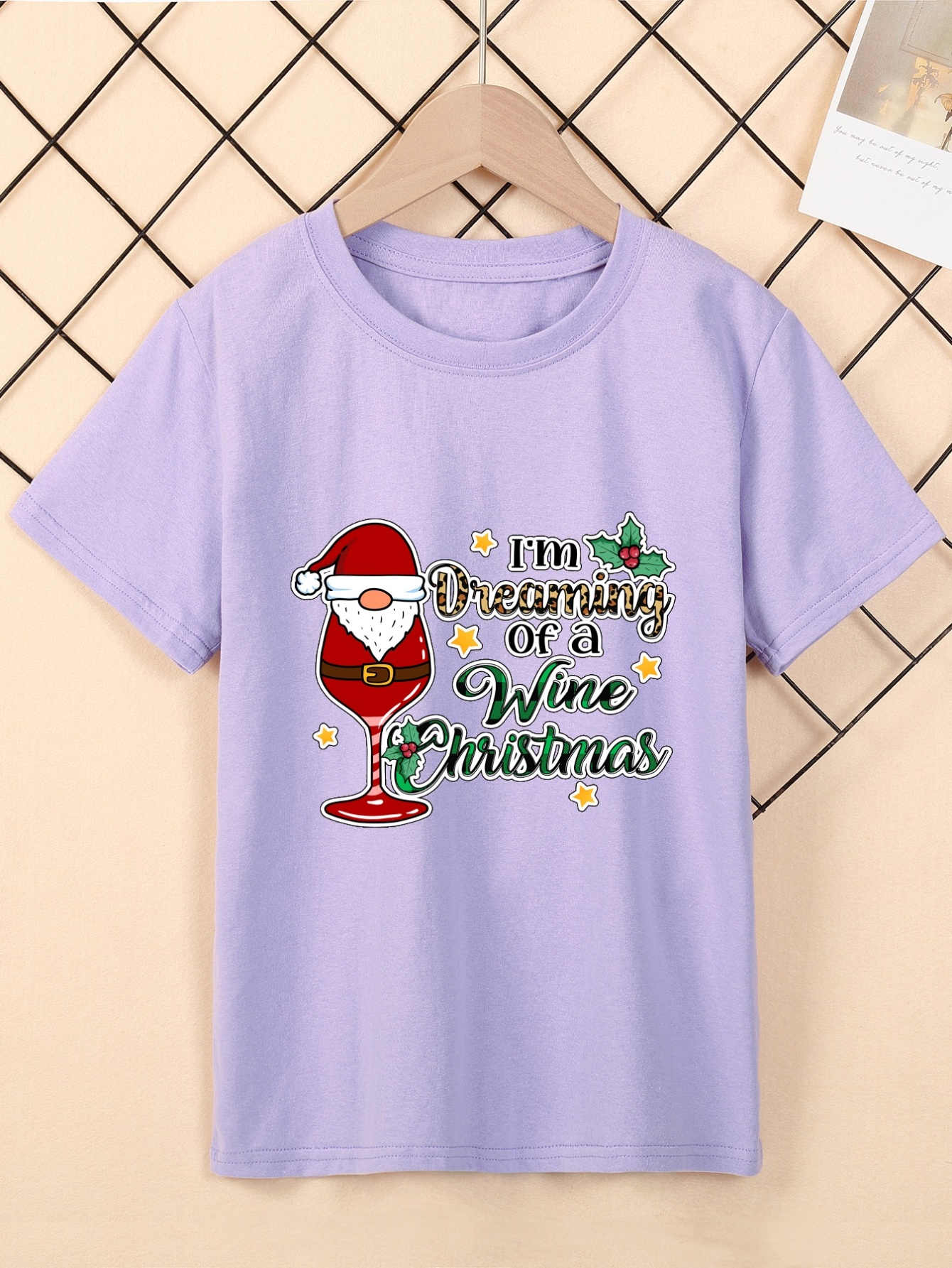 I'm Dreaming Of A Wine Christmas Letter Print T Shirt, Tees For