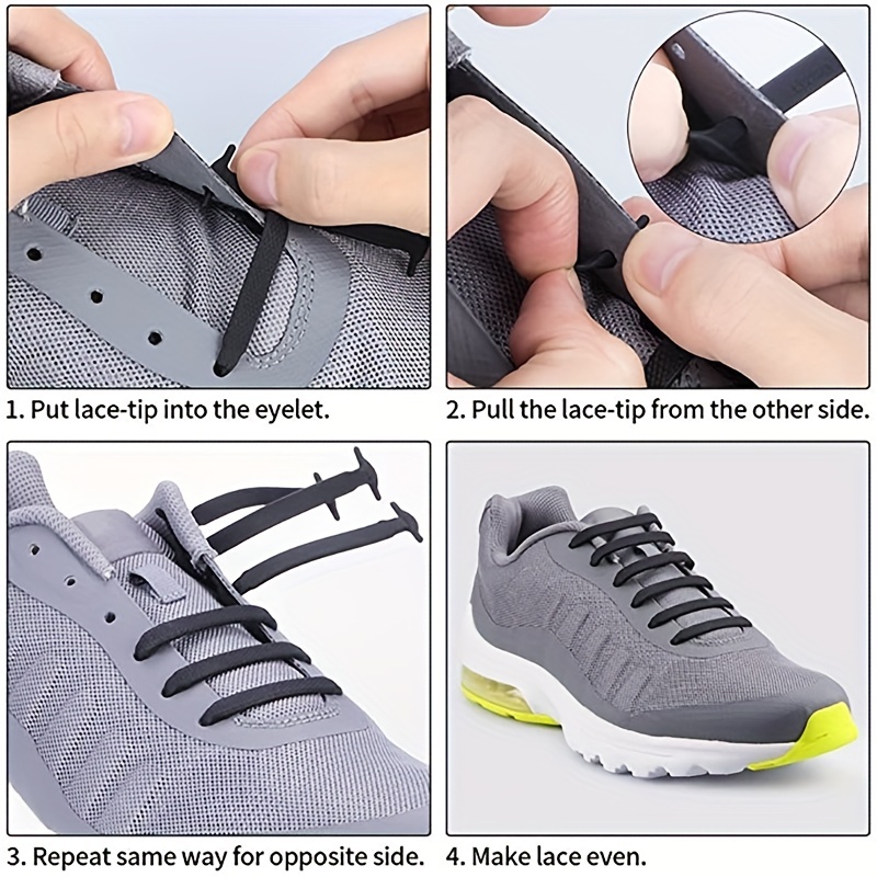 Silicone Elastic No Tie Shoelaces No Tie Laces For Adults - Temu