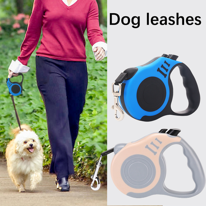 Laisse double flexible et rétractable pour promener 2 chiens