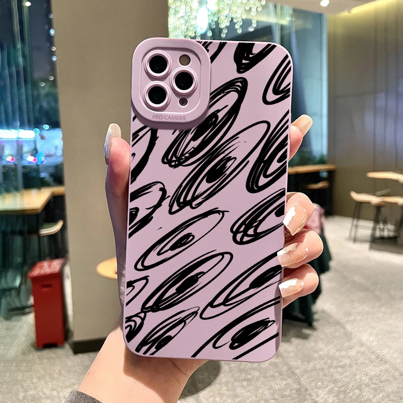 Phone Case With Shapes Graphic Anti-fall For 15 Plus 15 Pro Max 14 13 12 11  Pro Max Xs Max X Xr 8 7 Plus Gift For Birthday, Halloween, Christmas - Temu