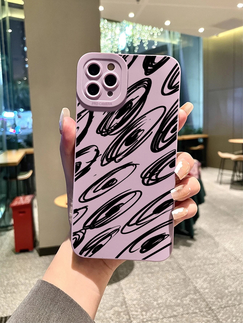 Phone Case With Shapes Graphic Anti-fall For 15 Plus 15 Pro Max 14 13 12 11  Pro Max Xs Max X Xr 8 7 Plus Gift For Birthday, Halloween, Christmas - Temu