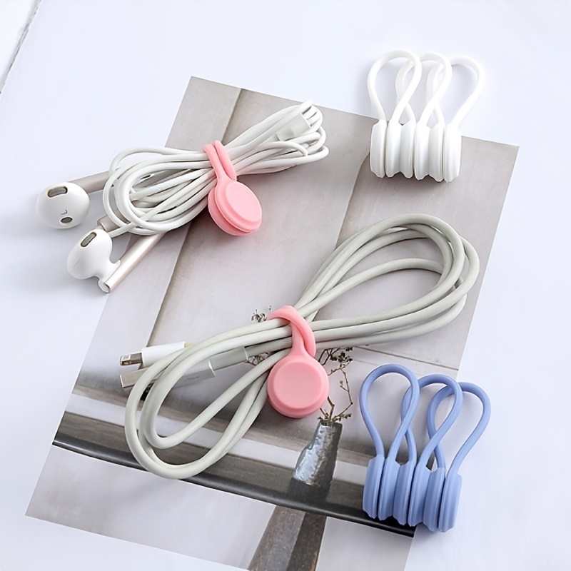 Magnetic Cable Organizers Clips Adjustable Straps Wire Cord - Temu