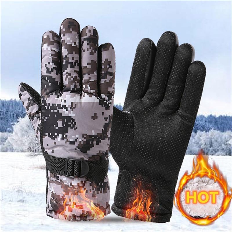 1pair Winter Warm Gloves Anti Slip Waterproof Thermal Heated