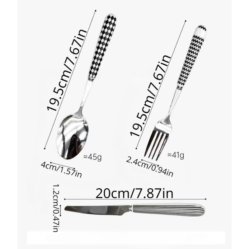 Western Knife, Fork and Spoon Tableware Stainless Steel Steak Knife Wooden  Handle Steak Knife and Fork 3-piece Set