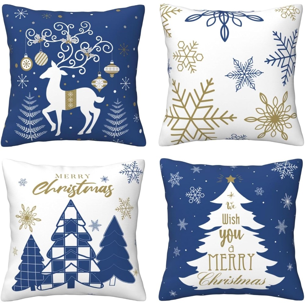 Christmas Decorations,christmas Case Glitter Peach Skin Velvet Pillowcase  Sofa Throw Cushion Cover Home Decor Lightning Deals Of Today Prime - Temu