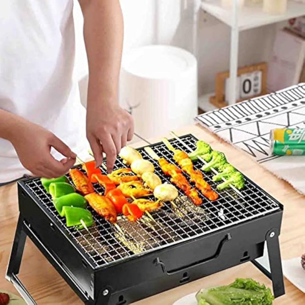 Folding Portable Barbecue Charcoal Grill Barbecue - Temu