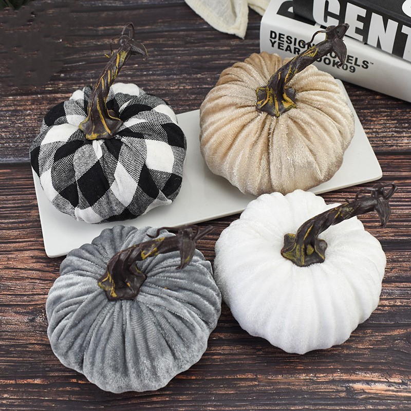 16pcs Artificial Pumpkins Plastic Pumpkins Simulation Small