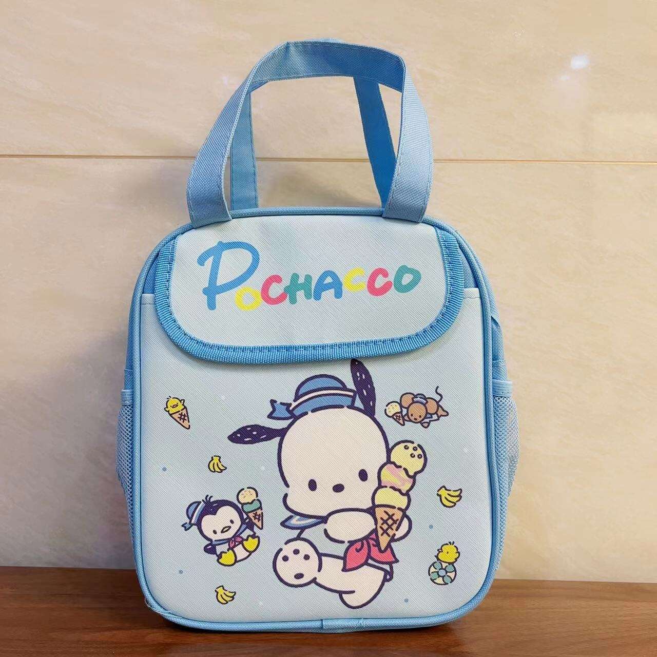 Sanrio cartoon cute Melody handbag lunch box insulation bag large capacity lunch  bag Hello Kitty portable