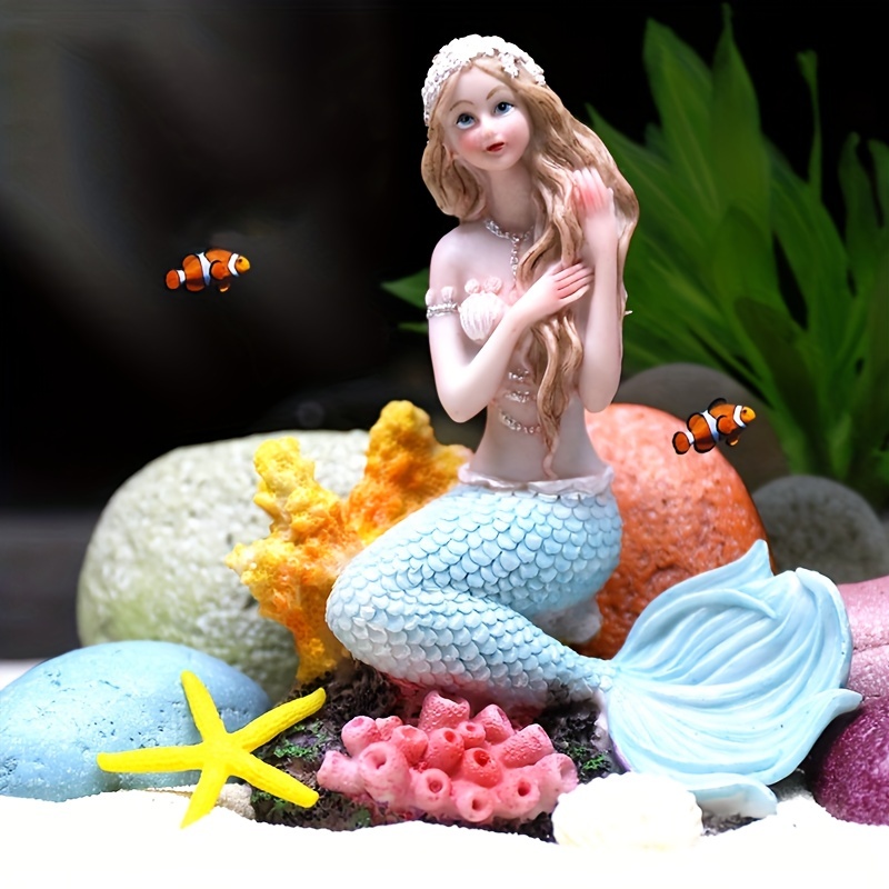 Mermaid aquarium hot sale decoration