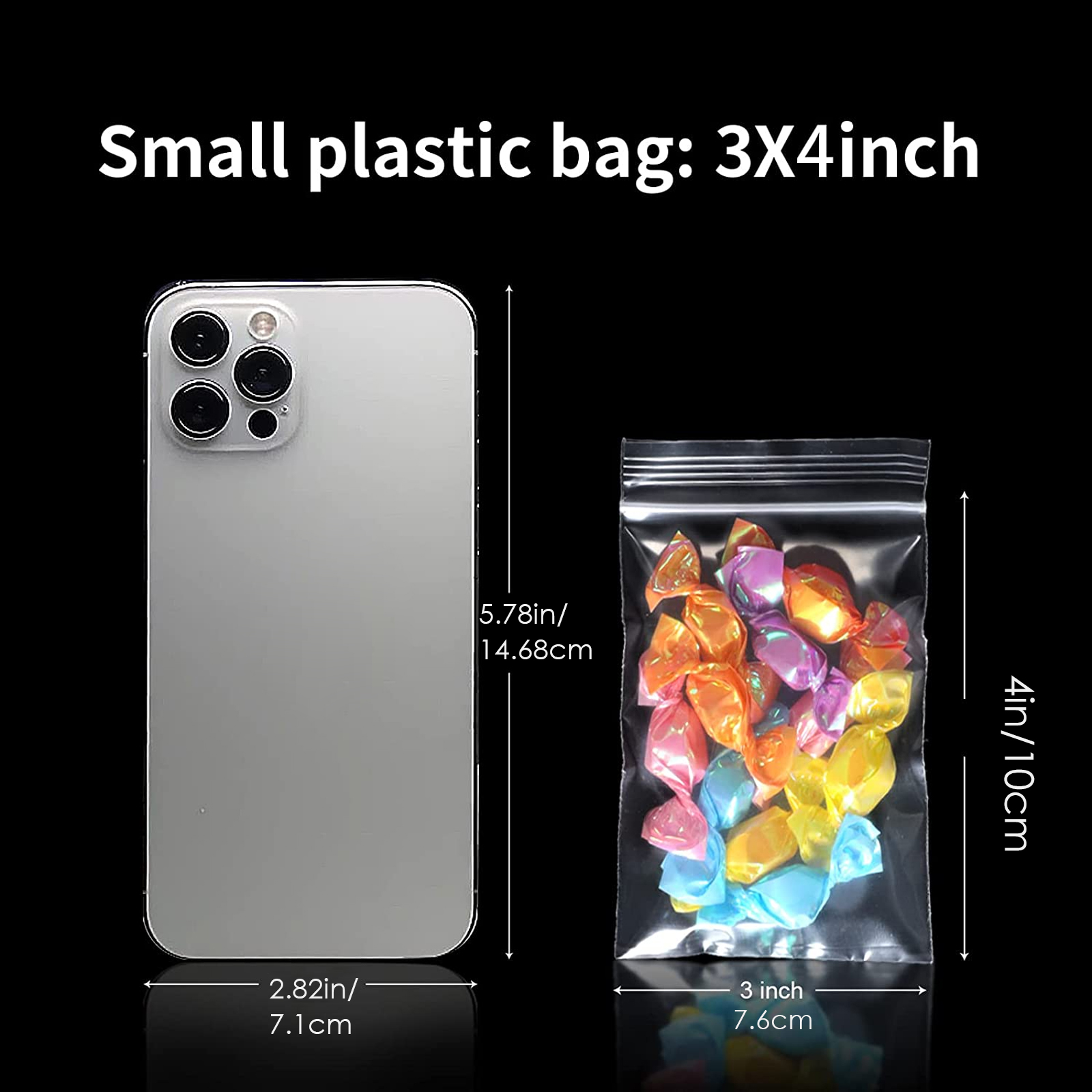 100pcs 9 X 13 Cm/3.543 X5.12inch Small Transparent Plastic Polyethylene  Self Sealing Zipper Lock Bag, Mini Resealable Zipper Lock Bag For Storing  Jewe