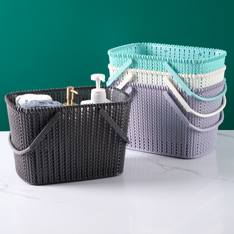 Bathroom Basket Plastic Bath Basket Storage Baskets With - Temu