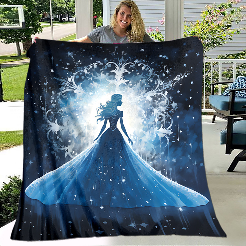 TEMU 1 Pièce Couverture Imprimée Cozy Girls In The - Jeté de Flanelle Léger Pour Canapé, Lit, Voyage, Camping, Salon, Bureau, Canapé, Chaise Et Lit -