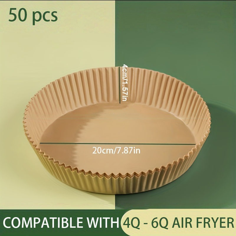 50PCS/Box Silicone Air Fryer Parchment Paper Liners, Baking Paper for Air  Fryer - China Air Fryer Paper and Air Fryer Paper Round price