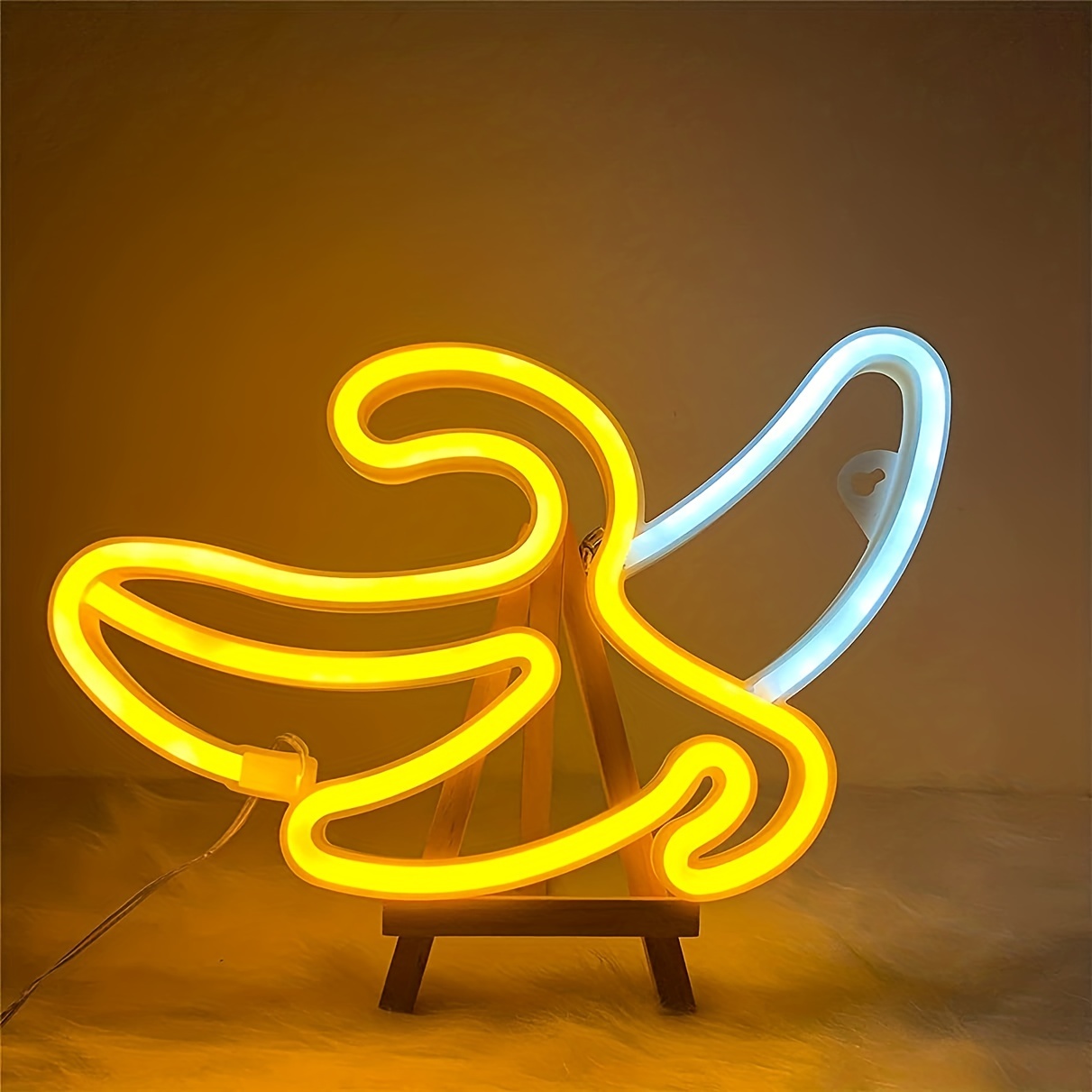 

1pc Banana Neon Sign, Usb & Batteries Powered Led Neon Light, Decorative Night Lights For Bedroom Wedding Birthday Party Game Room Home Wall Decor 11.4*7.9''