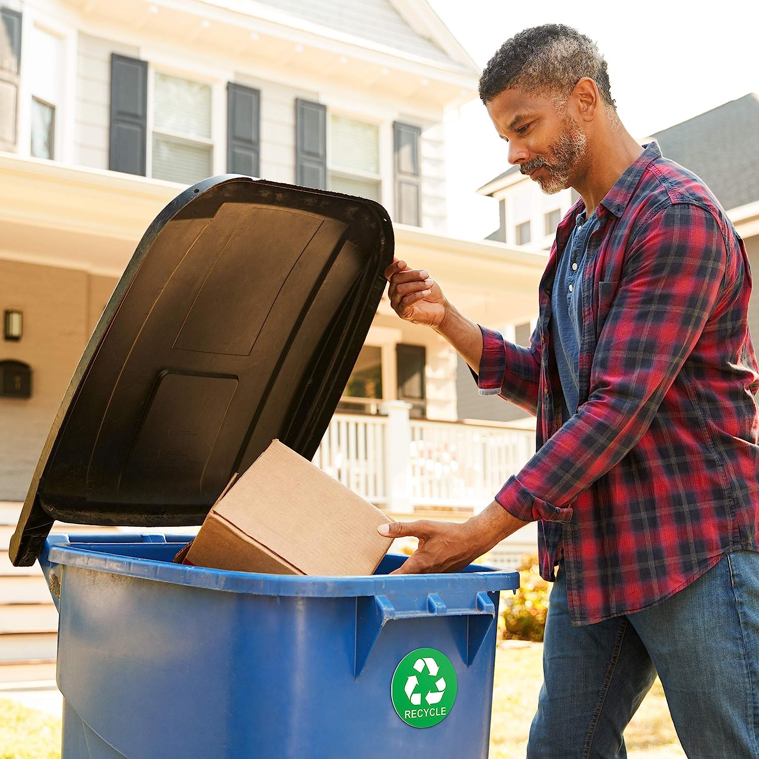 Mülltonne abfall und reinigung zubehör recycling-aufkleber für