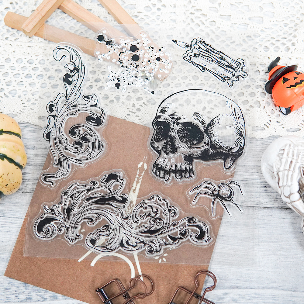 Happy Halloween Clear Stamps Sets Card Making ： Rip / Stone Steles On  Halloween Night / A Burning Candle Clear Stamps For Diy Craft Art Handmade  Gift Blessing Birthday Thanks Card Halloween Card - Temu