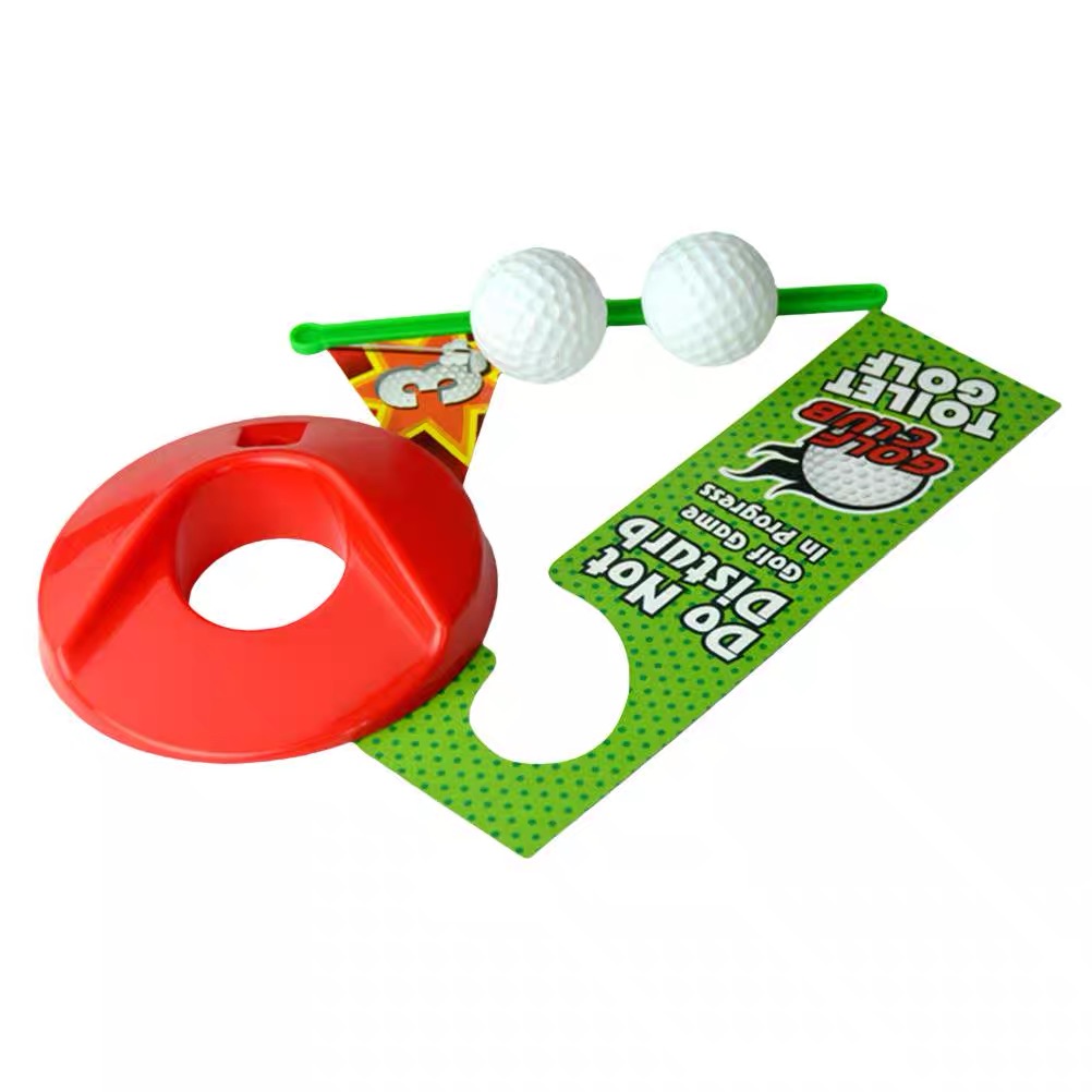 Creative New Strange Toilet Golf Bowl Mini Set Leisure Entertainment Sports  Toys