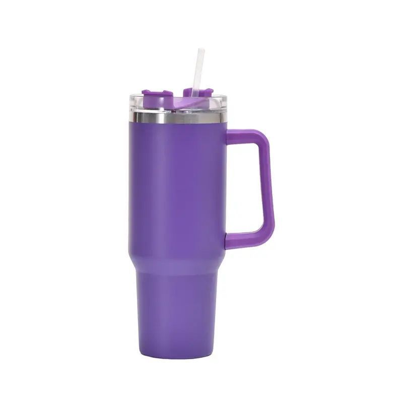 Double Layer Stainless Steel Insulated Straw Cup, Large Capacity