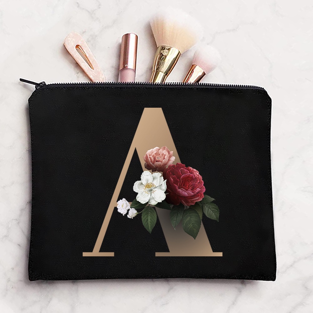 Bridesmaid Makeup Bag Wedding Bridal Cosmetic Canvas Bag - Temu