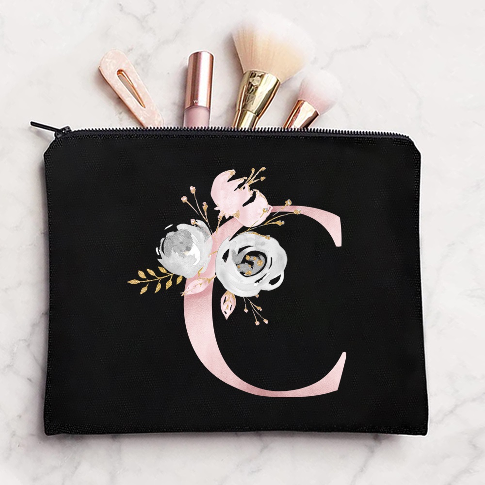 Makeup Brushes Personalized Canvas Cosmetic Case