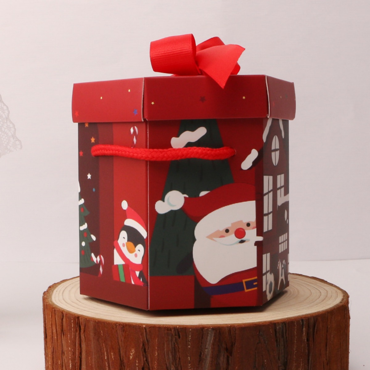 Portable Kraft Paper Boxes Cookie Bags Cake Boxes Christmas - Temu