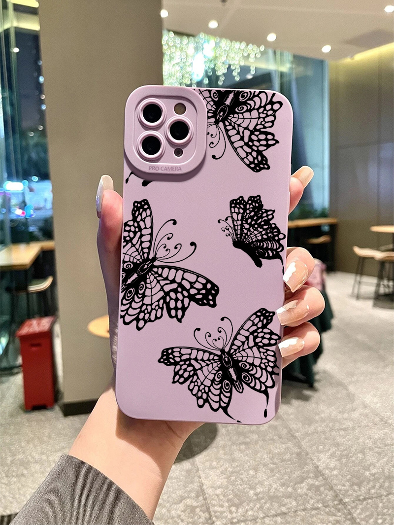 Funda Teléfono Estampado Mariposas Iphone 15 14 13 12 11 - Temu