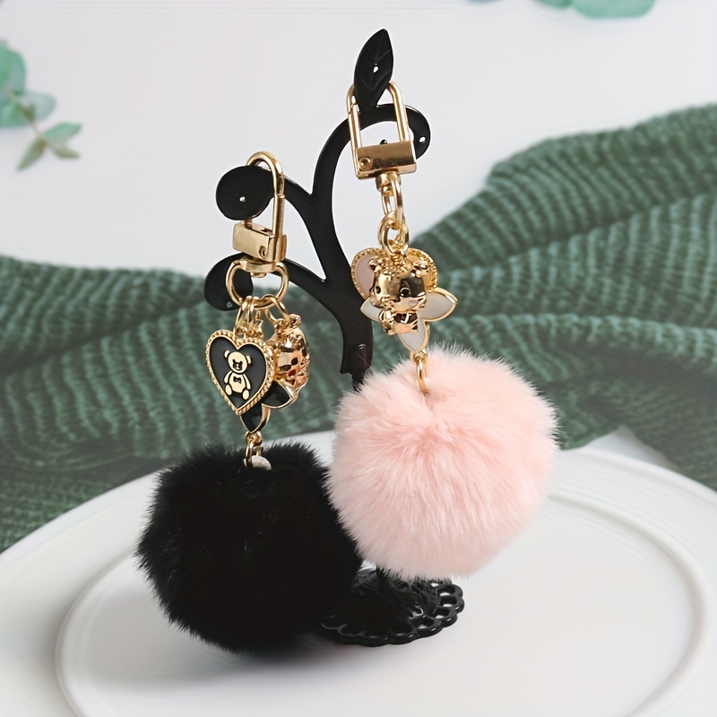 Mignon Chat Rougissant Boule Peluche Pendentif, Accessoires De Charme De  Sac De Vêtements, Porte-clés - Temu France