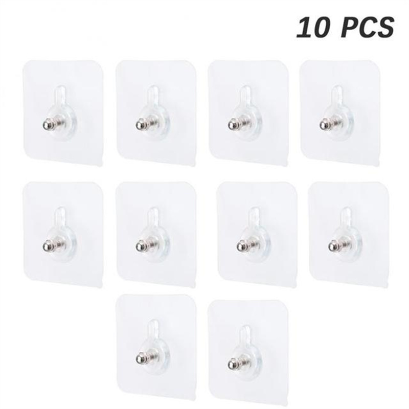 6/12/18pcs/set Adhesive Photo Support Hooks, Strong Sticky Punch Free  Holder Bracket For Pictures, Photo Frame, Wall, Household Storage Organizer  For