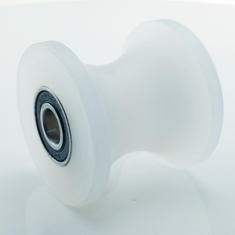 1pc 60 Round Tube 304 Pulley Bearing Roller Nylon Wheel Polypropylene Pp Material Fixed Pulley Cable Line Hanging Wheel