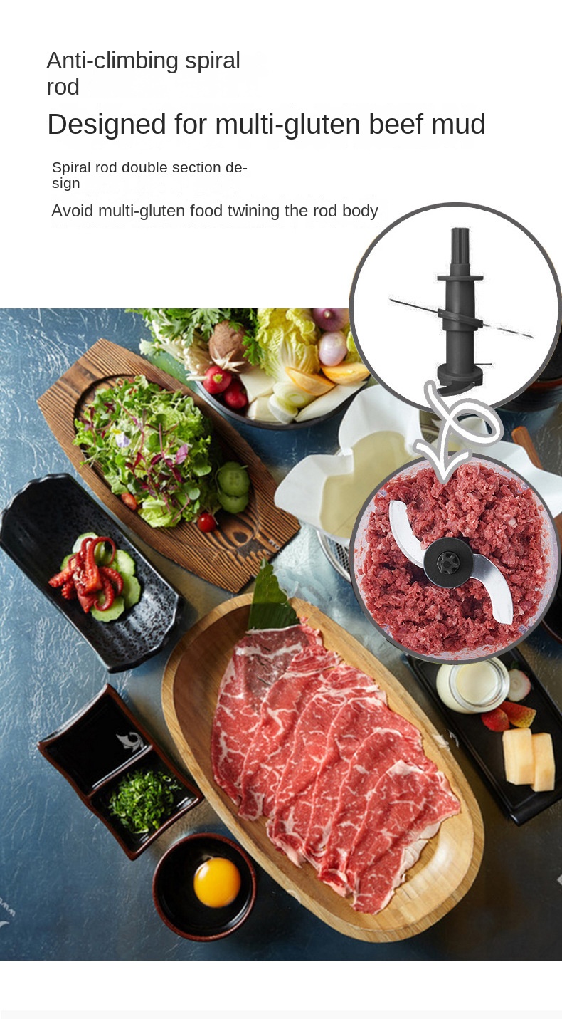 Picadora Carne Procesador Alimentos Multifuncional Eléctrico - Temu